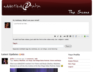 The Salsa Scene community page New salsa social feed community platform